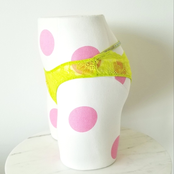 Victoria's Secret Very Sexy Shine Strap Neon Lace Brazilian Panty Rhinestone NWT - Picture 3 of 12